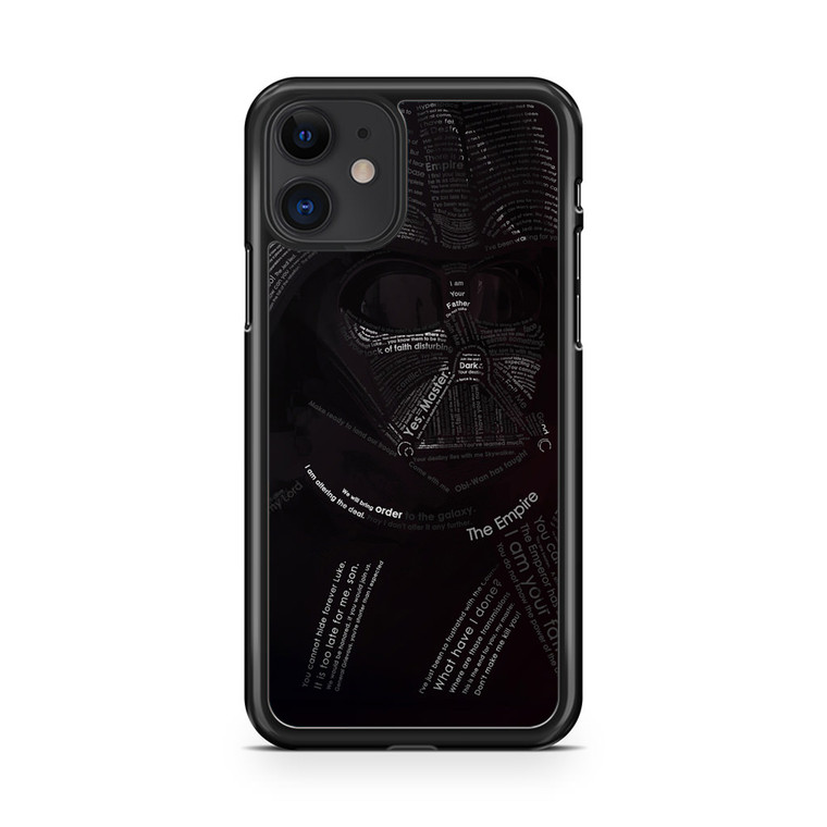 Star Wars Darth Vader Typography iPhone 11 Case