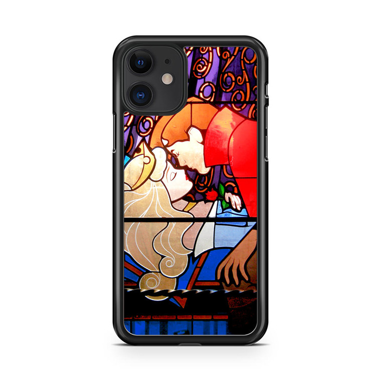 Sleeping Beauty Kiss Stained Glass iPhone 11 Case