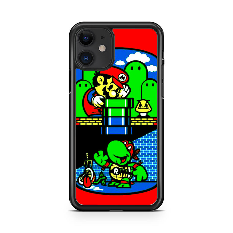 Super Mario Bros Help TMNT iPhone 11 Case