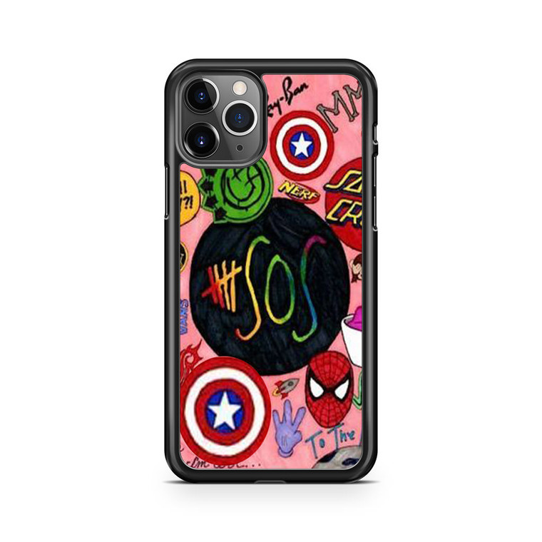 5 SOS Superheroes iPhone 11 Pro Case