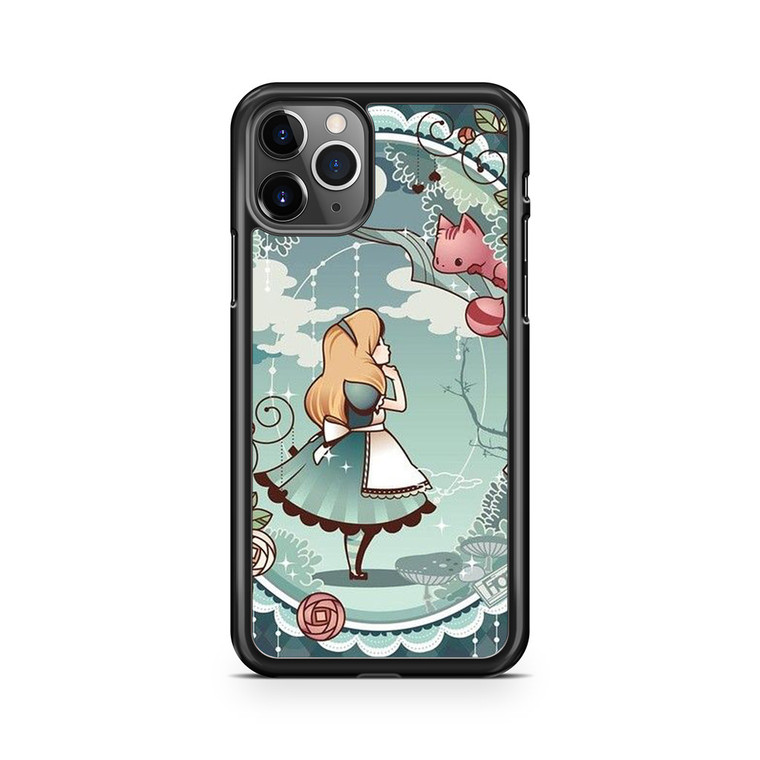 Alice and Cheshire Cat Poster iPhone 11 Pro Case