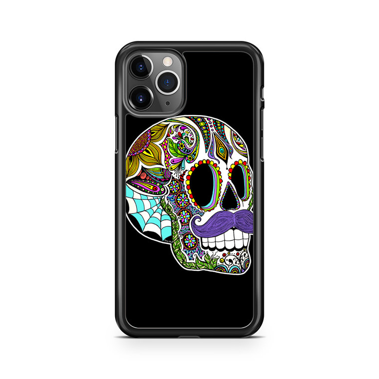 Mustache Sugar Skull iPhone 11 Pro Case