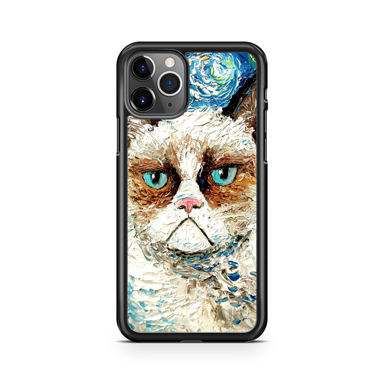 Starry Night Grumpy Cat iPhone 11 Pro Case