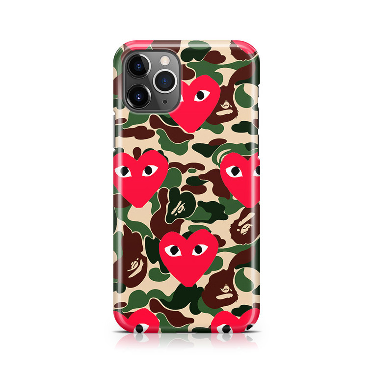 Bape x Comme Des Garcon Camo iPhone 11 Pro Case - CASESHUNTER