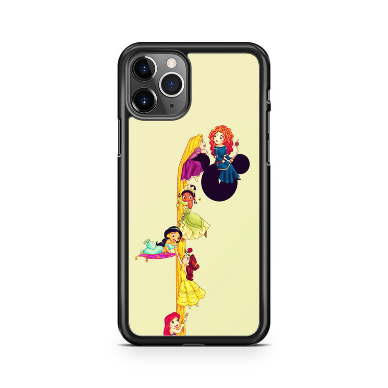 Disney Princess Climbing Rapunzel's Hair iPhone 11 Pro Max Case
