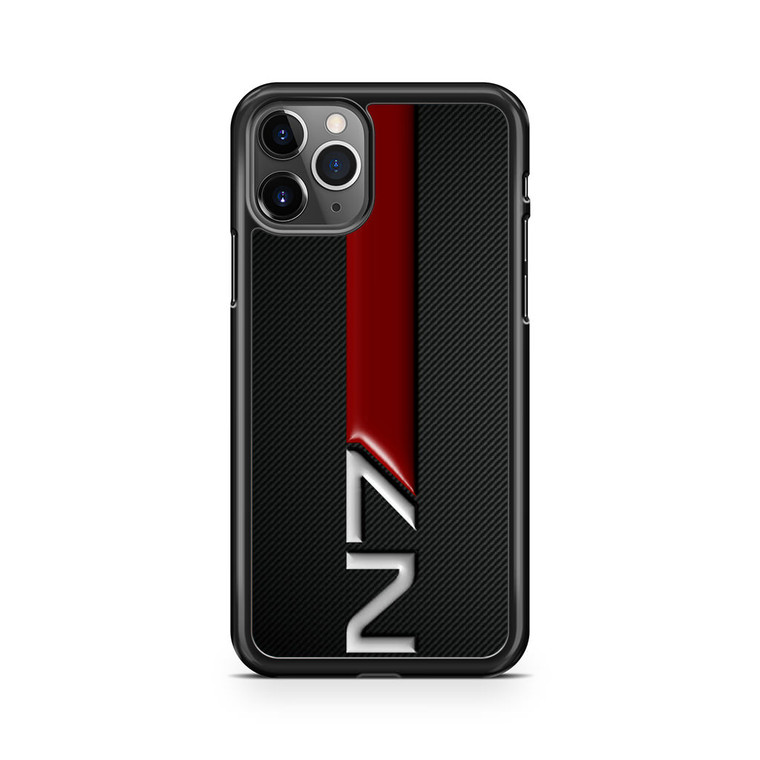 Mass Effect N7 Logo Carbon iPhone 11 Pro Max Case
