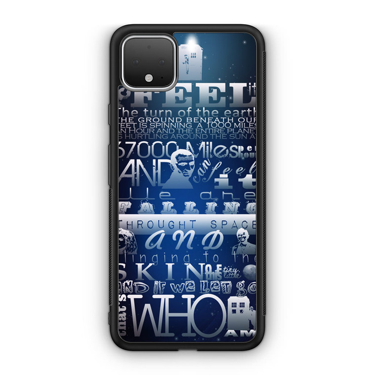 Doctor Who Tardis Quotes Blue Google Pixel 4 / 4 XL Case