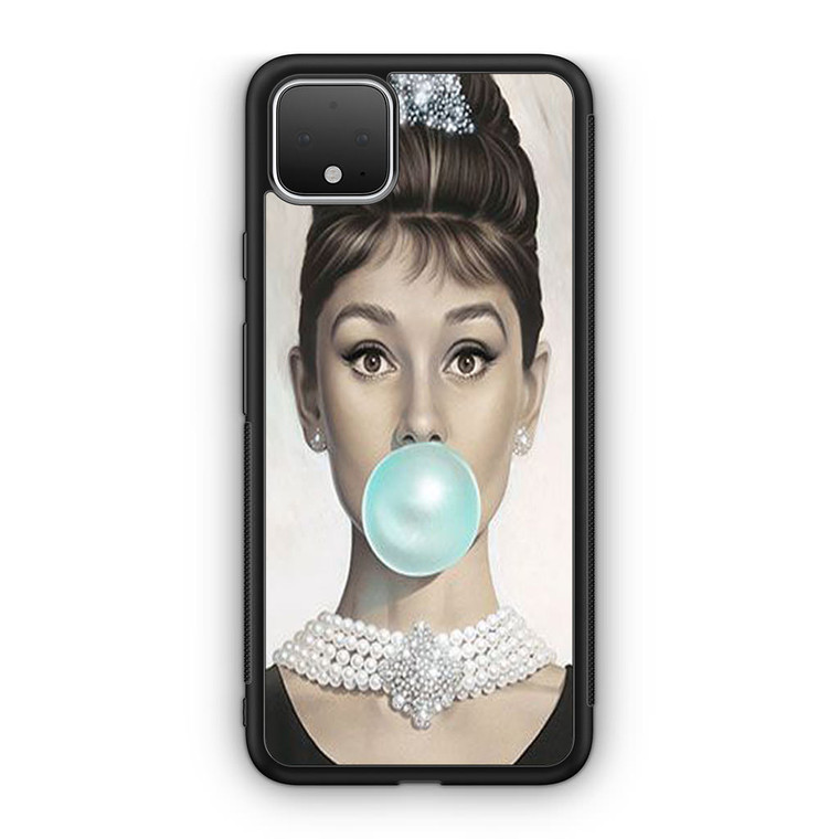 Audrey Hepburn Bubble Blue Google Pixel 4 / 4 XL Case