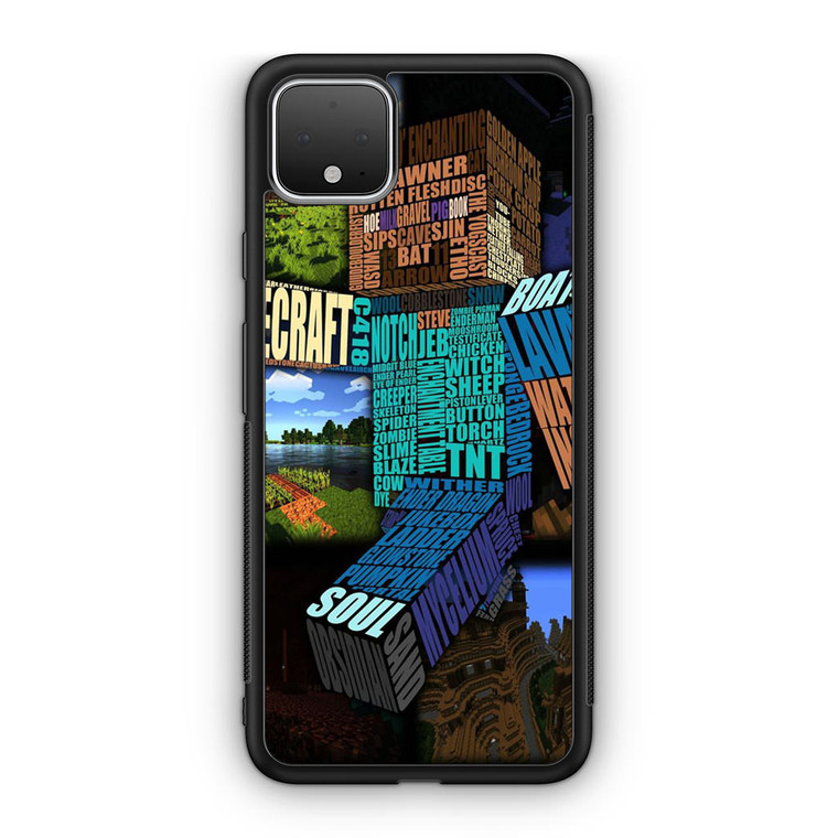 Minecraft Steve Typography Google Pixel 4 / 4 XL Case