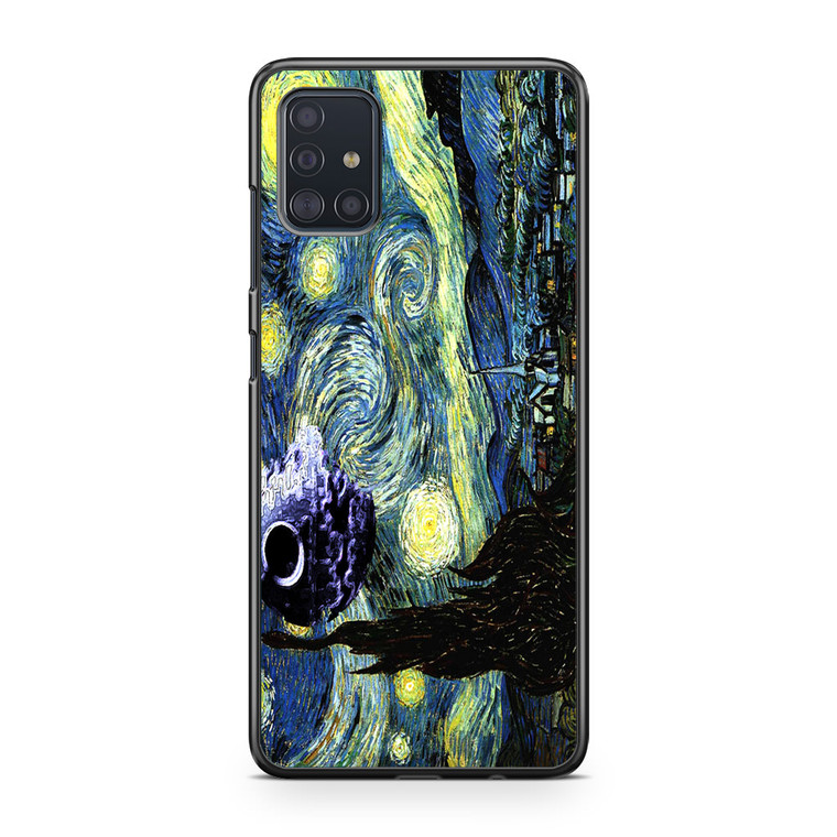 Skellington on a Starry Night Samsung Galaxy A51 Case
