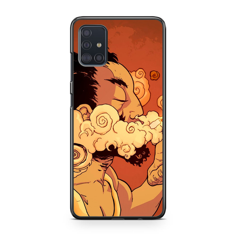 Artistic Psychedelic Smoke Samsung Galaxy A51 Case