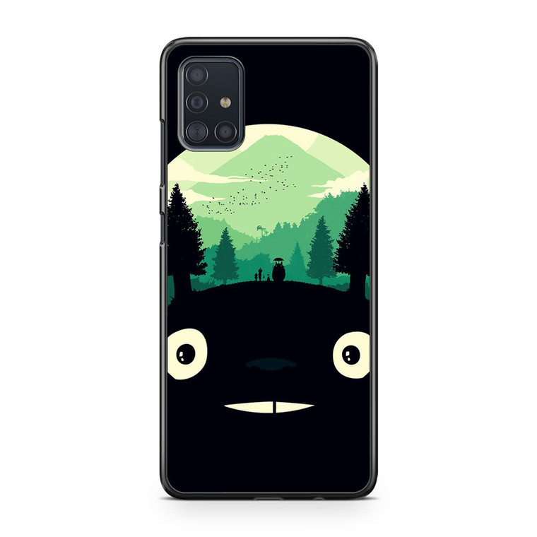 Totoro Simple Dark Samsung Galaxy A51 Case
