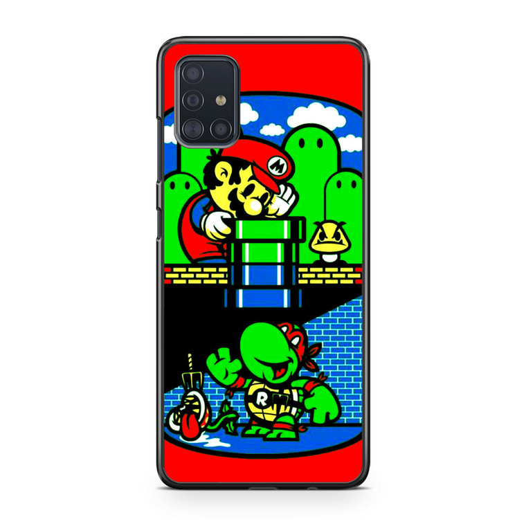 Super Mario Bros Help TMNT Samsung Galaxy A51 Case