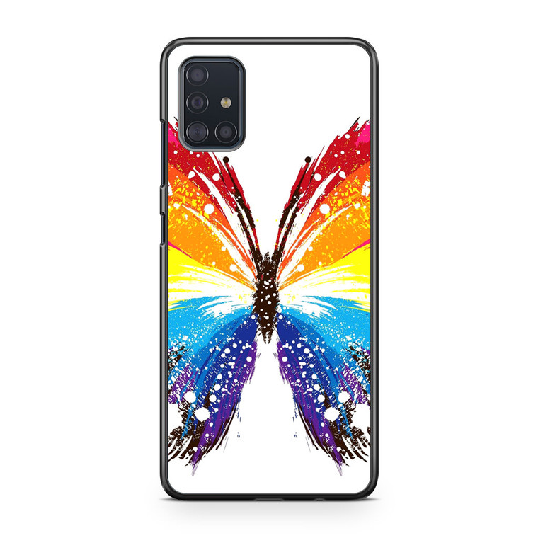 Butterfly Abstract Colorful Samsung Galaxy A51 Case