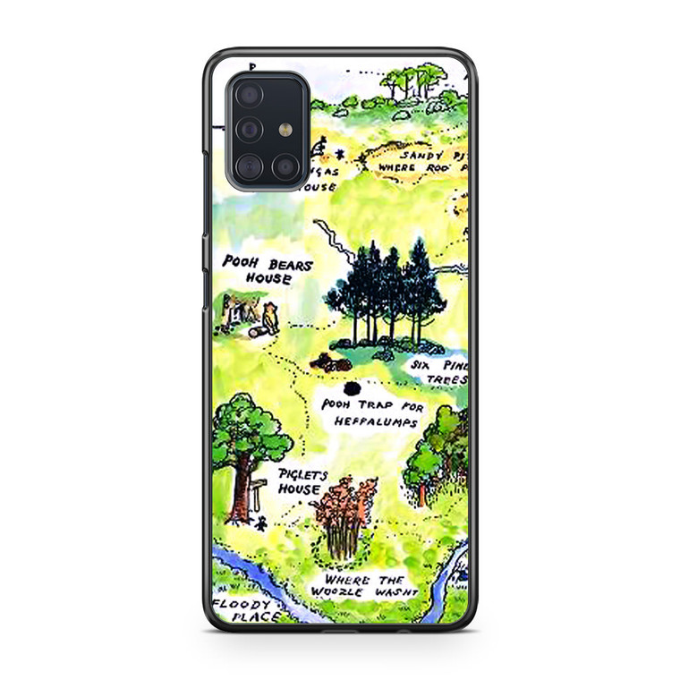 Winnie the Pooh Hundred Acre Woods Map Samsung Galaxy A51 Case