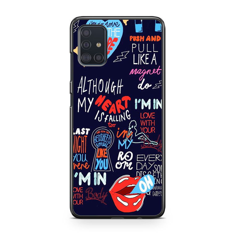 Shape Of You Lyrics Samsung Galaxy A51 Case