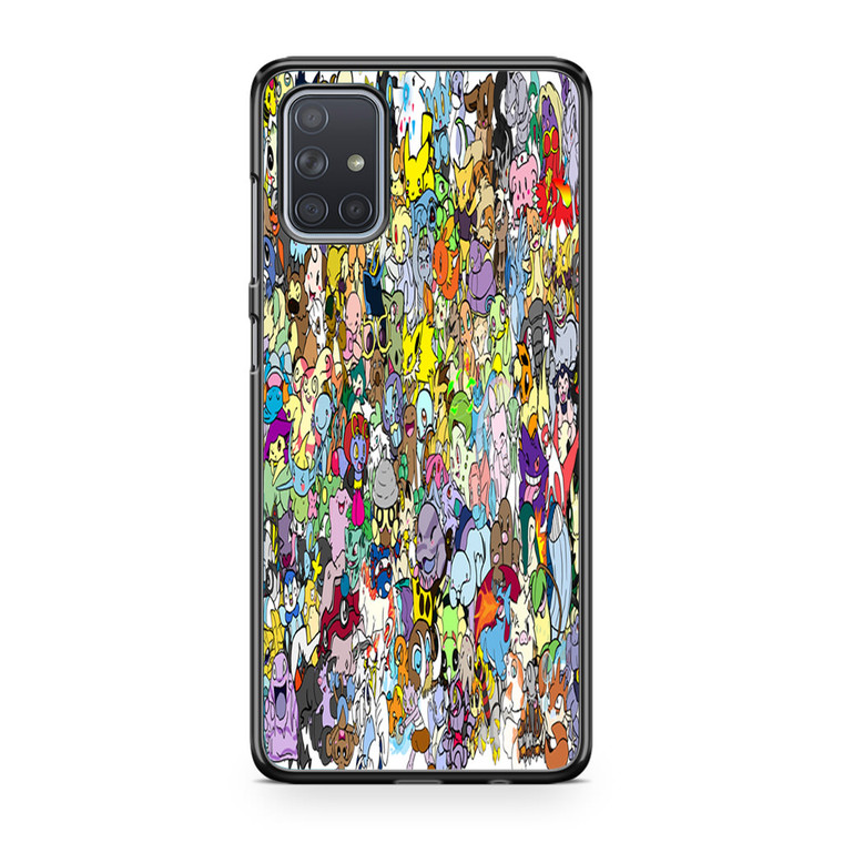 Adorable Pokemon Collage Samsung Galaxy A71 Case