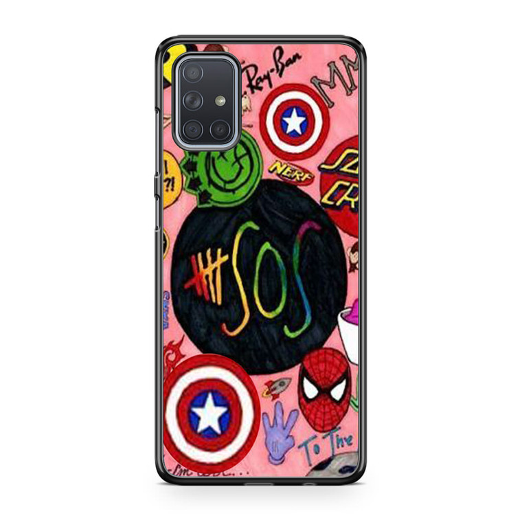 5 SOS Superheroes Samsung Galaxy A71 Case