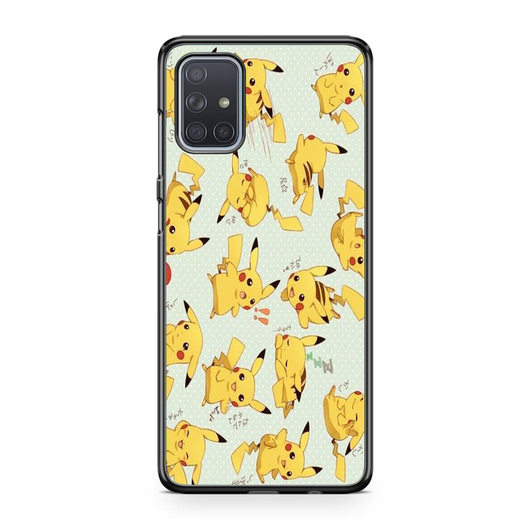 Pikachu Action Samsung Galaxy A71 Case