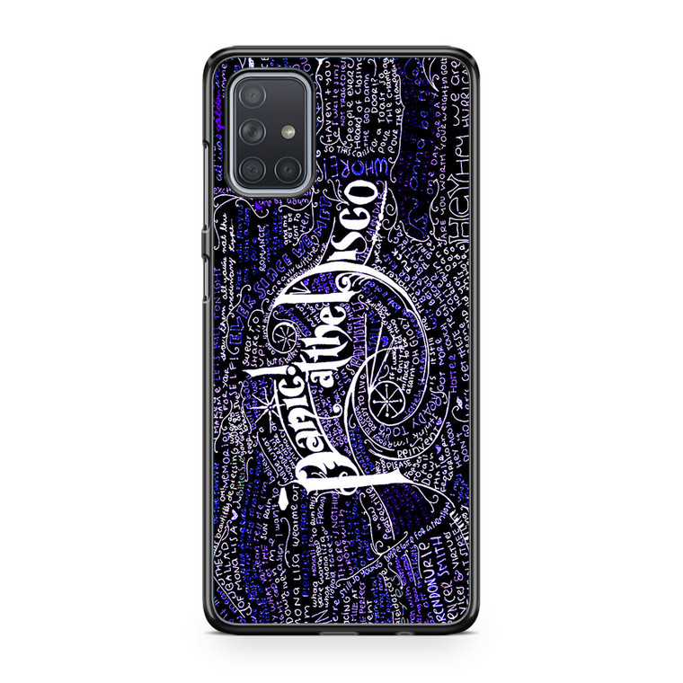 Panic At The Disco Lyrics Art Samsung Galaxy A71 Case