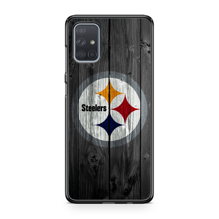 Pittsburgh Steelers Wood Samsung Galaxy A71 Case