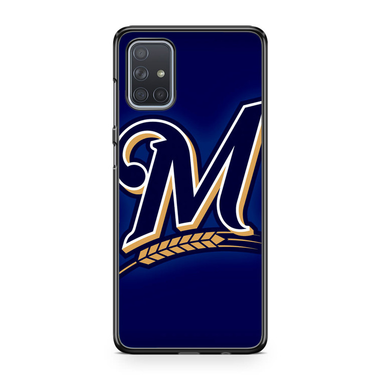 Milwaukee Brewers Baseball Team Logo Samsung Galaxy A71 Case