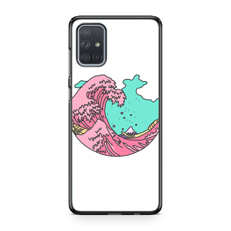 Japanese Pastel Wave Samsung Galaxy A71 Case