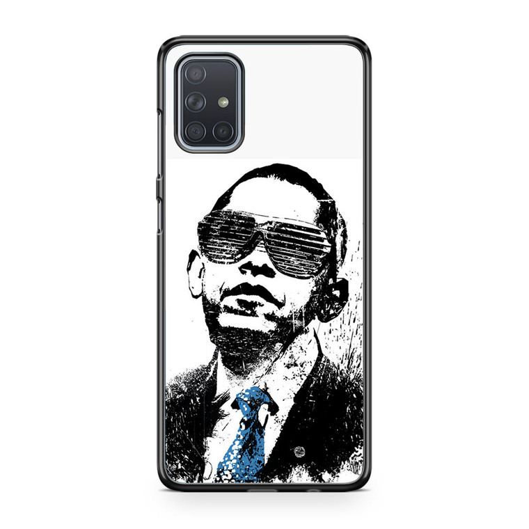 Obama In Black And White Samsung Galaxy A71 Case