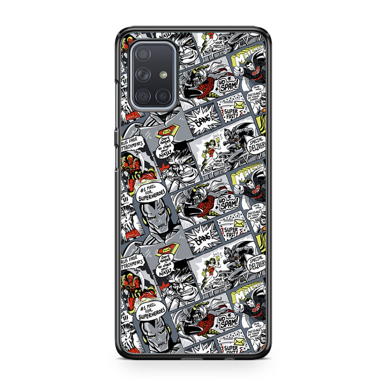 Comics Superhero Collage Samsung Galaxy A71 Case