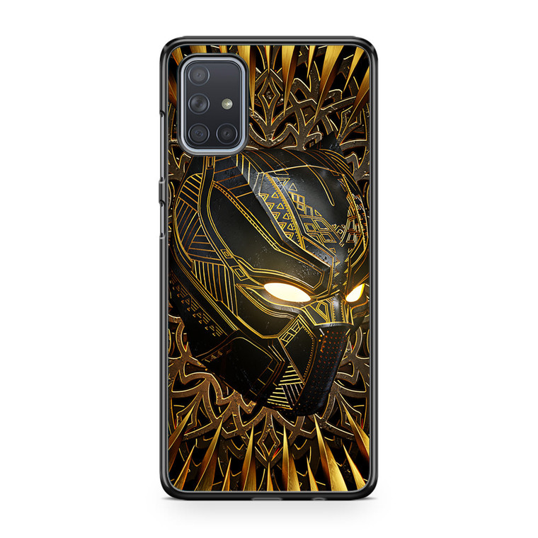 Black Panther Gold Mask Samsung Galaxy A71 Case