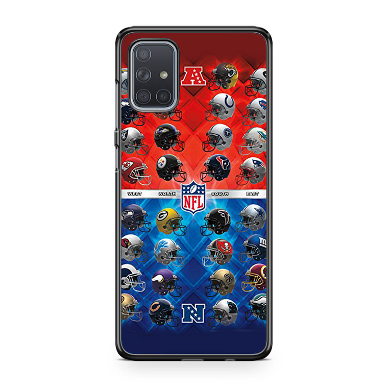 NFL Football Helmets Official Samsung Galaxy A71 Case