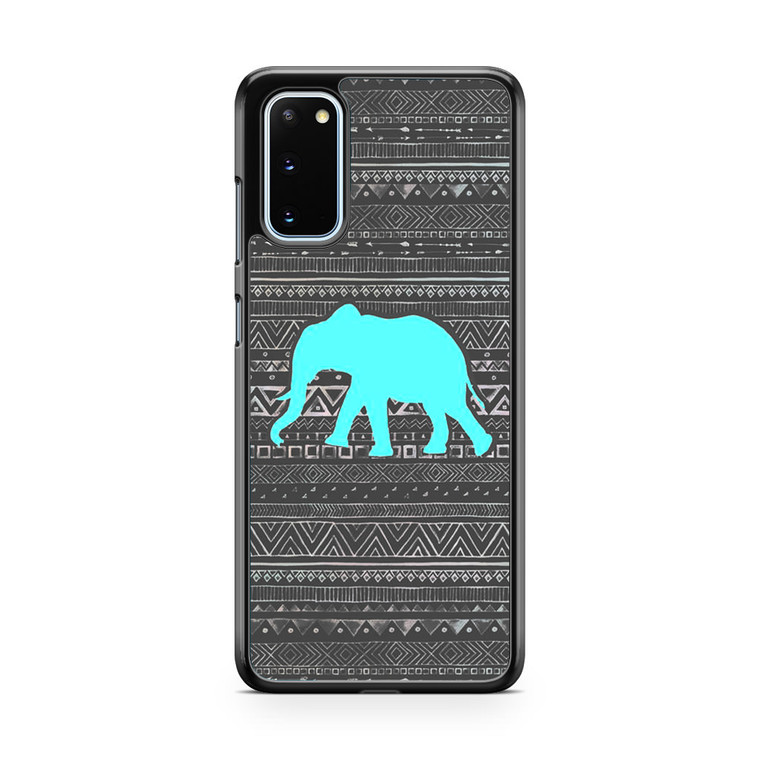 Aztec Elephant Turquoise Samsung Galaxy S20 Case