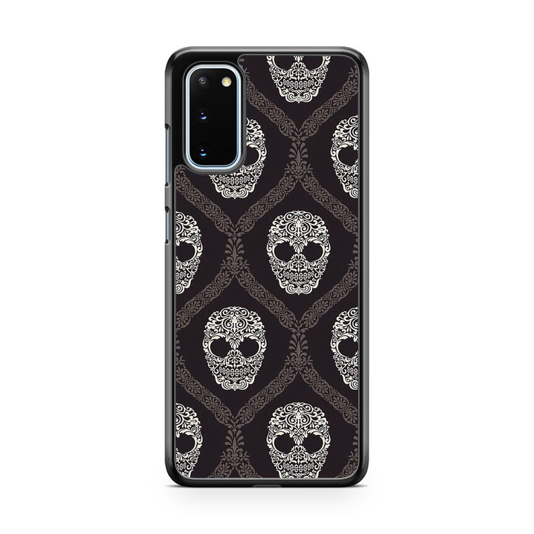 Black Skull Pattern Samsung Galaxy S20 Case