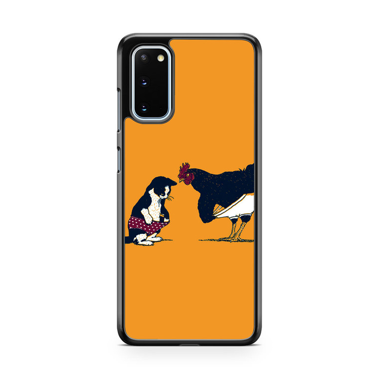 Cat Chicken Yellow Underwear Cute Samsung Galaxy S20 Case