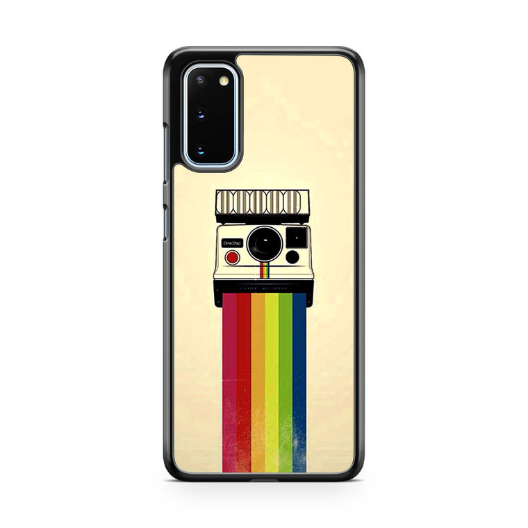 Polaroid Camera Colorful Rainbow Samsung Galaxy S20 Case