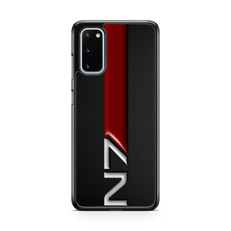 Mass Effect N7 Logo Carbon Samsung Galaxy S20 Case