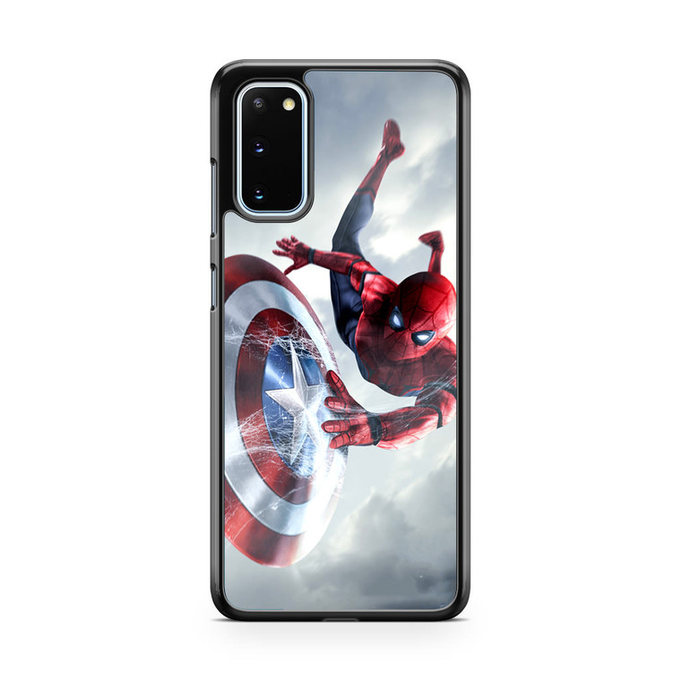 Spiderman Captain America Shield Samsung Galaxy S20 Case