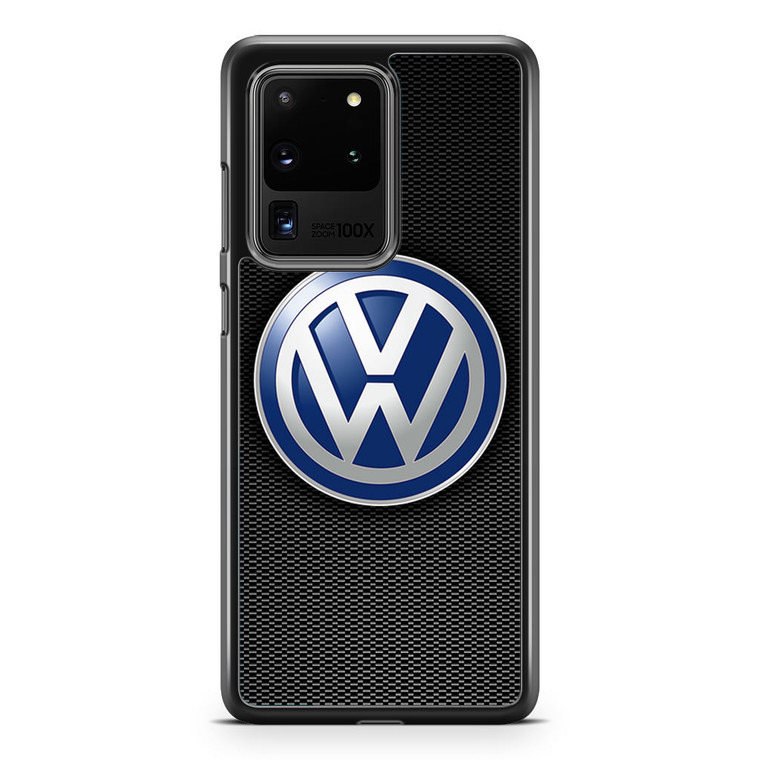 VW Logo Black Carbon Samsung Galaxy S20 Ultra Case