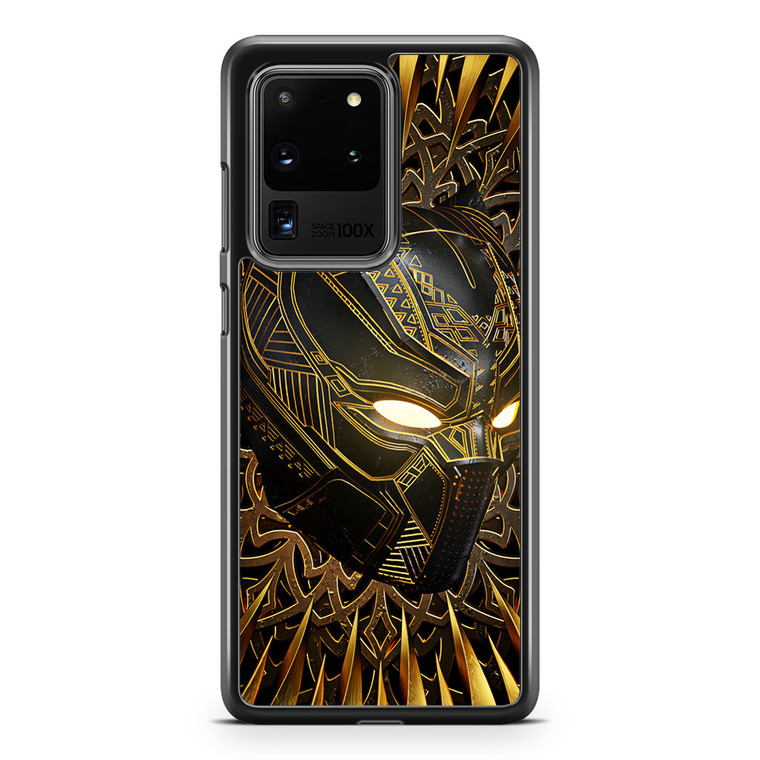 Black Panther Gold Mask Samsung Galaxy S20 Ultra Case