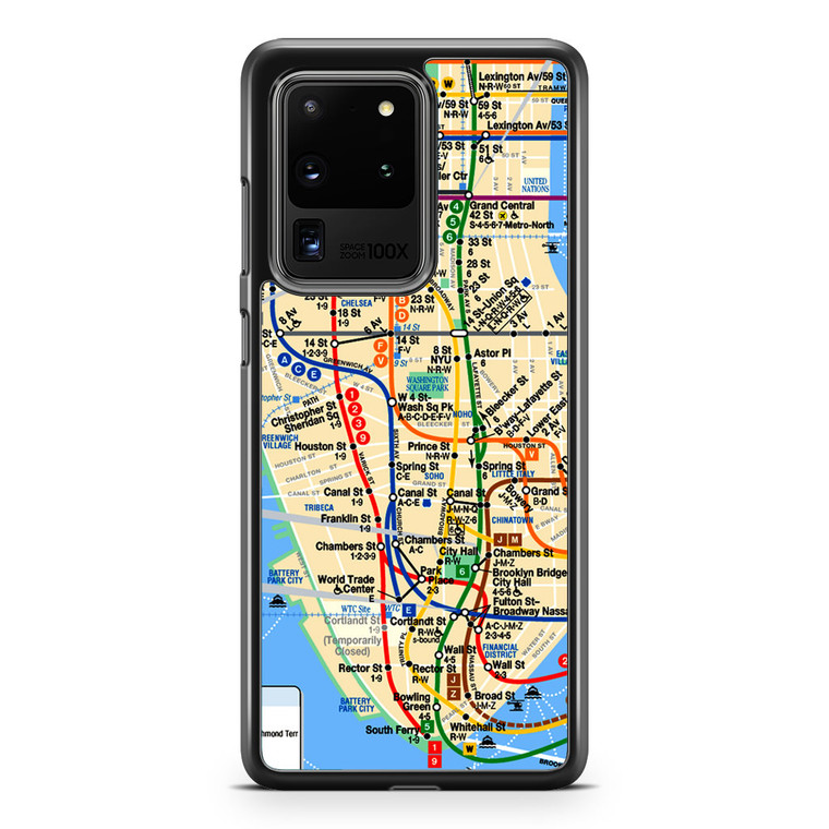 NYC Subway Map Samsung Galaxy S20 Ultra Case