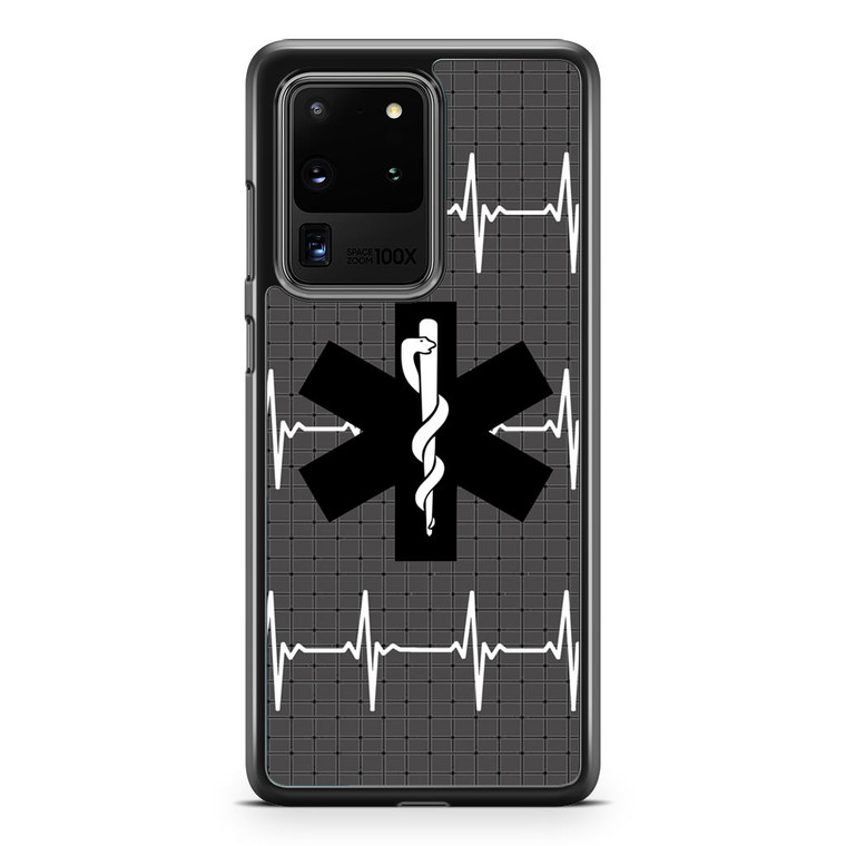 EMT EMS MEDICAL ICON BLACK Samsung Galaxy S20 Ultra Case