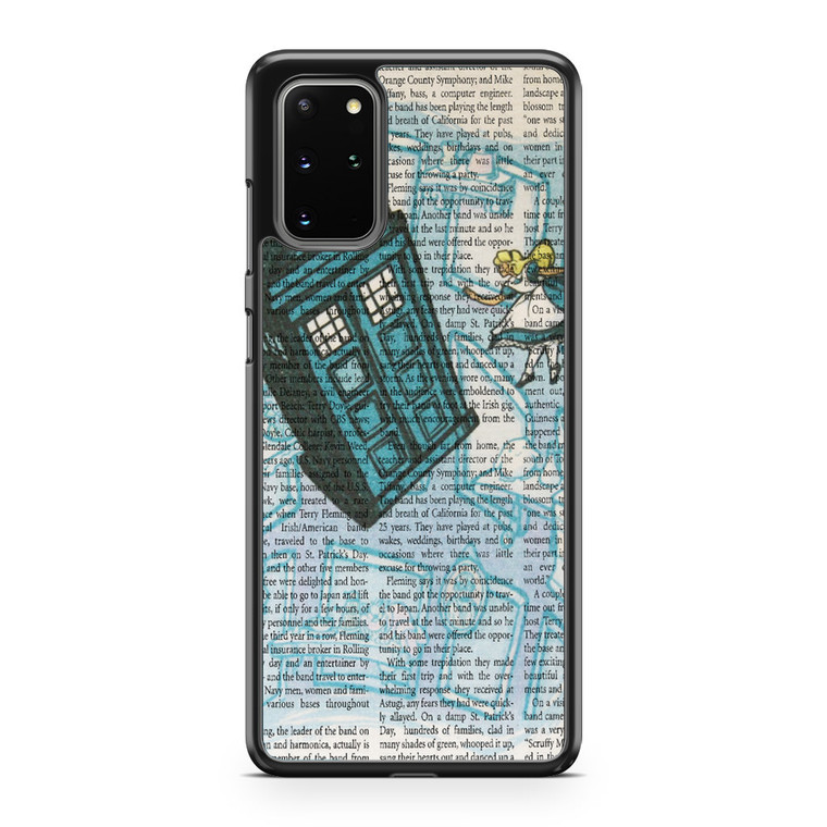 Alice In Wonderland, Tardis Doctor Who Samsung Galaxy S20 Plus Case