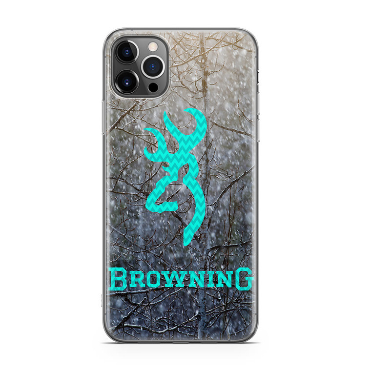 Browning Turquoise Chevron iPhone 12 Pro Case