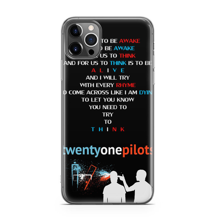 Twenty One Pilots - Car Radio Lyrics iPhone 12 Pro Case