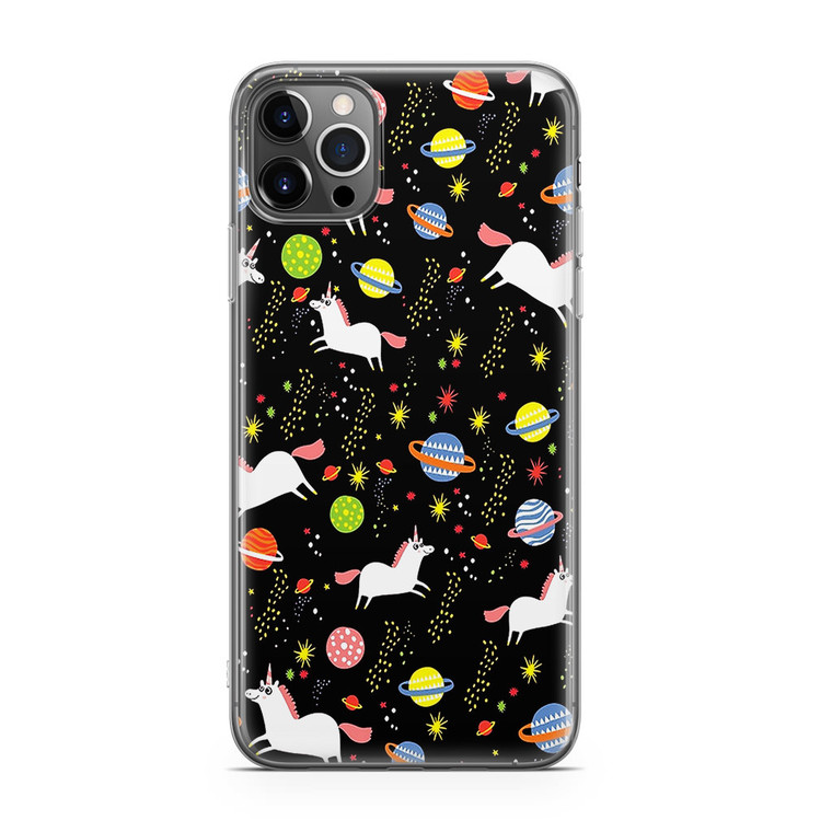 Space Unicorn Pattern iPhone 12 Pro Case