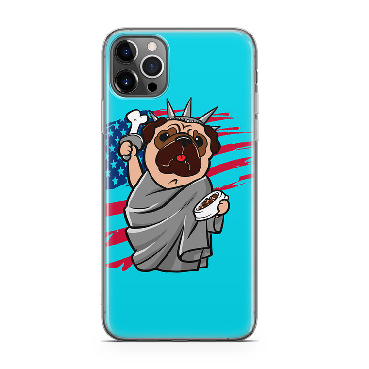 4th of July, Independence day Pug iPhone 12 Pro Case