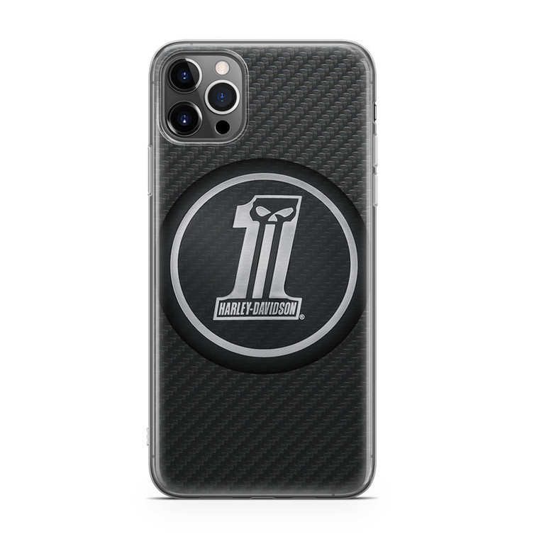 Harley Davidson Custom Dark Logo Carbon iPhone 12 Pro Case