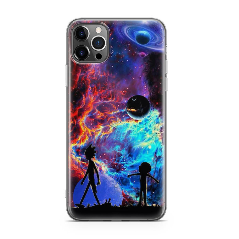 Rick and Morty Flat Galaxy iPhone 12 Pro Case