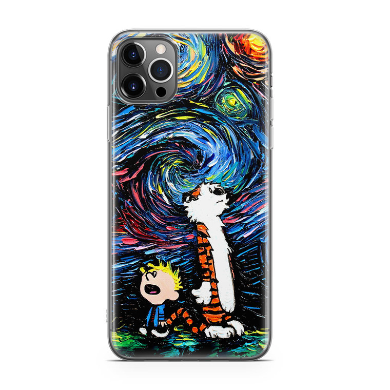 Calvin and Hobbes Art Starry Night iPhone 12 Pro Max Case