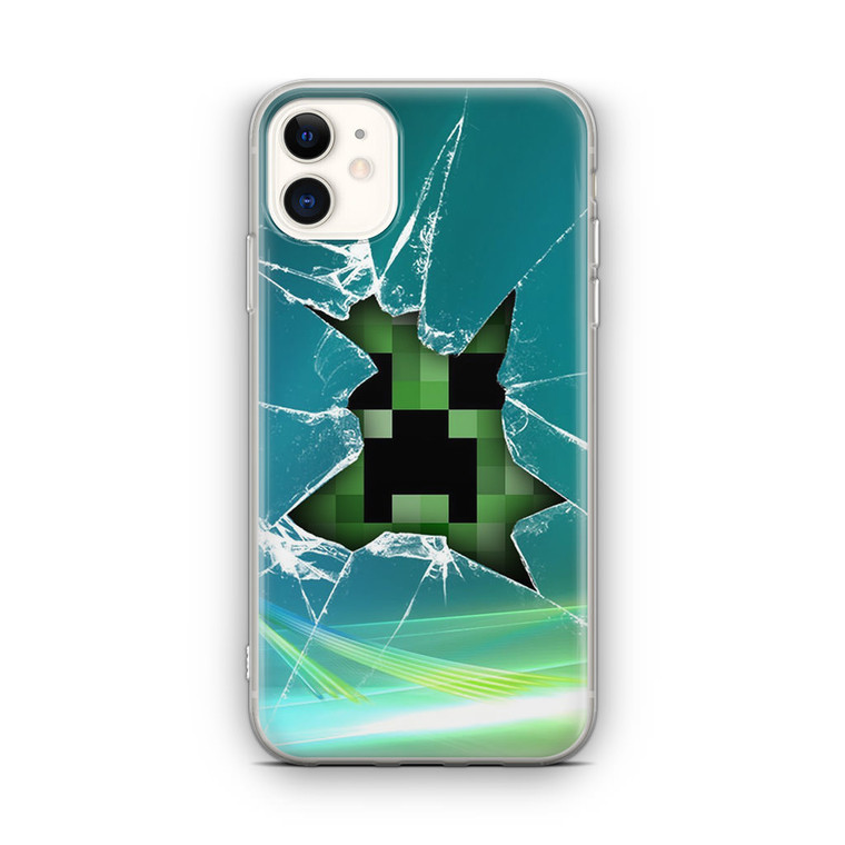 Minecraft Creeper Glass Broken iPhone 12 Mini Case